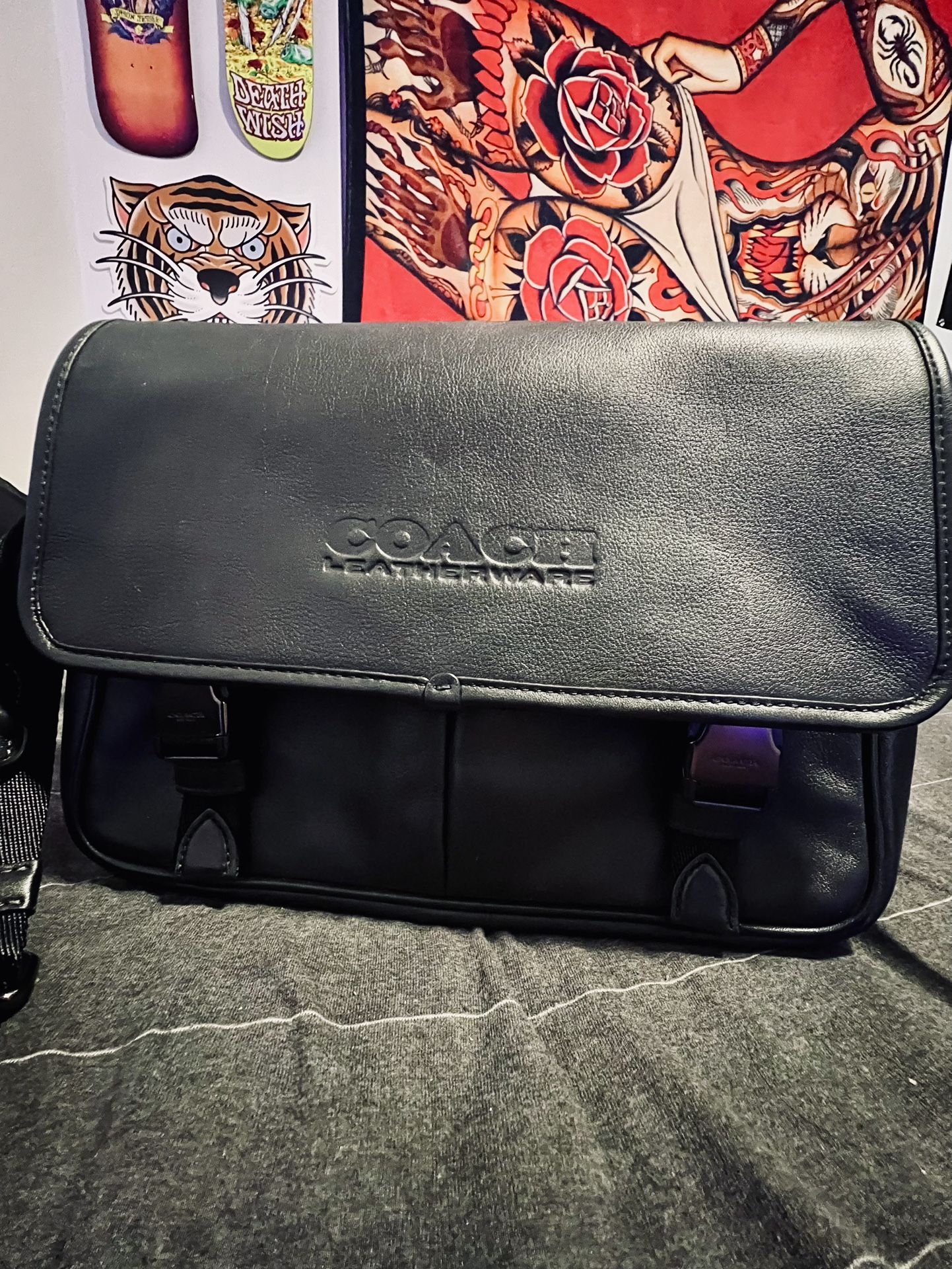 Coach League Leather Messenger Bag