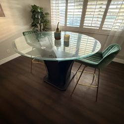 Glass dining Table With Chairs