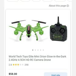 Mini Orion Glow In The Dark 2.4GHz 4.5CH HD RC  Camera Drone