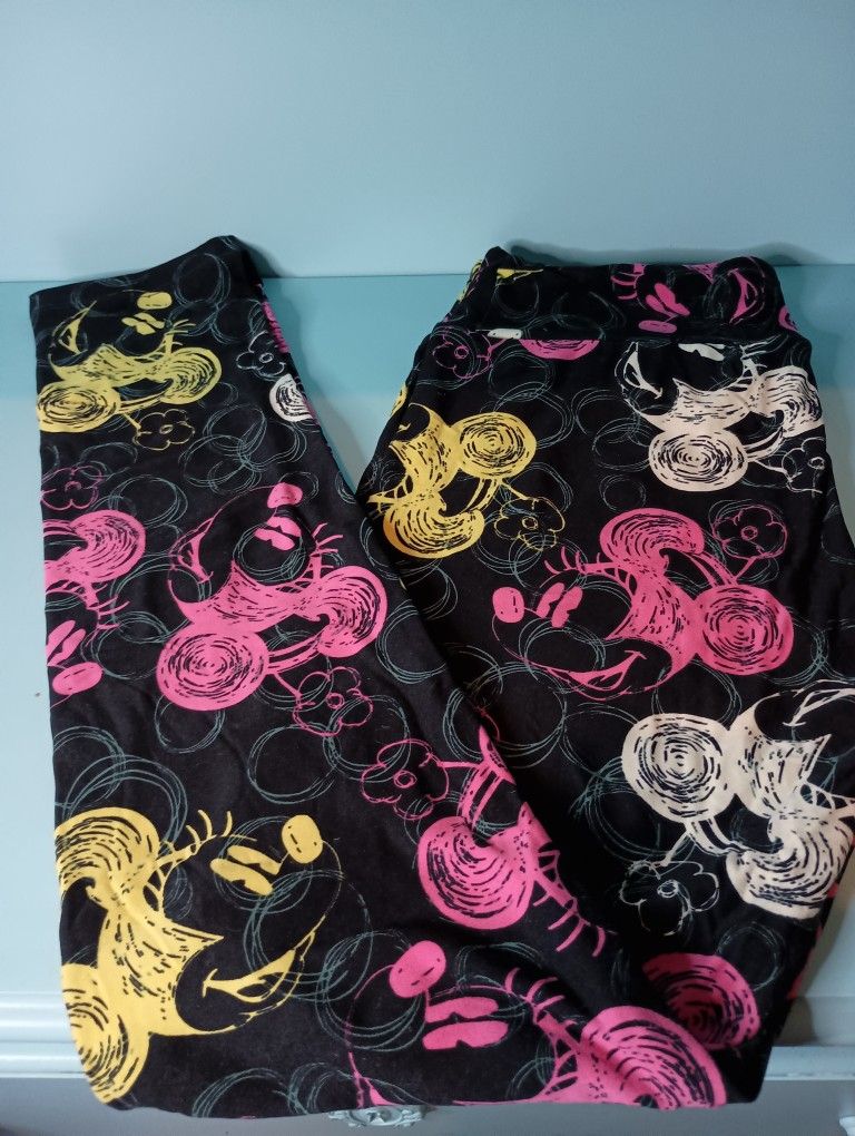 LuLaRoe Women's Buttery-Soft Leggings, One Size - Minnie Mouse