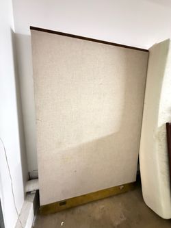 PROFESSIONAL! 4' x 6' Acoustic Room Divider Panel with Walnut Wood Trim - $109