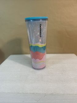 Starbucks 2020 Pastel Wave Iridescent Venti Tumbler Spring Multicolor 24oz.
