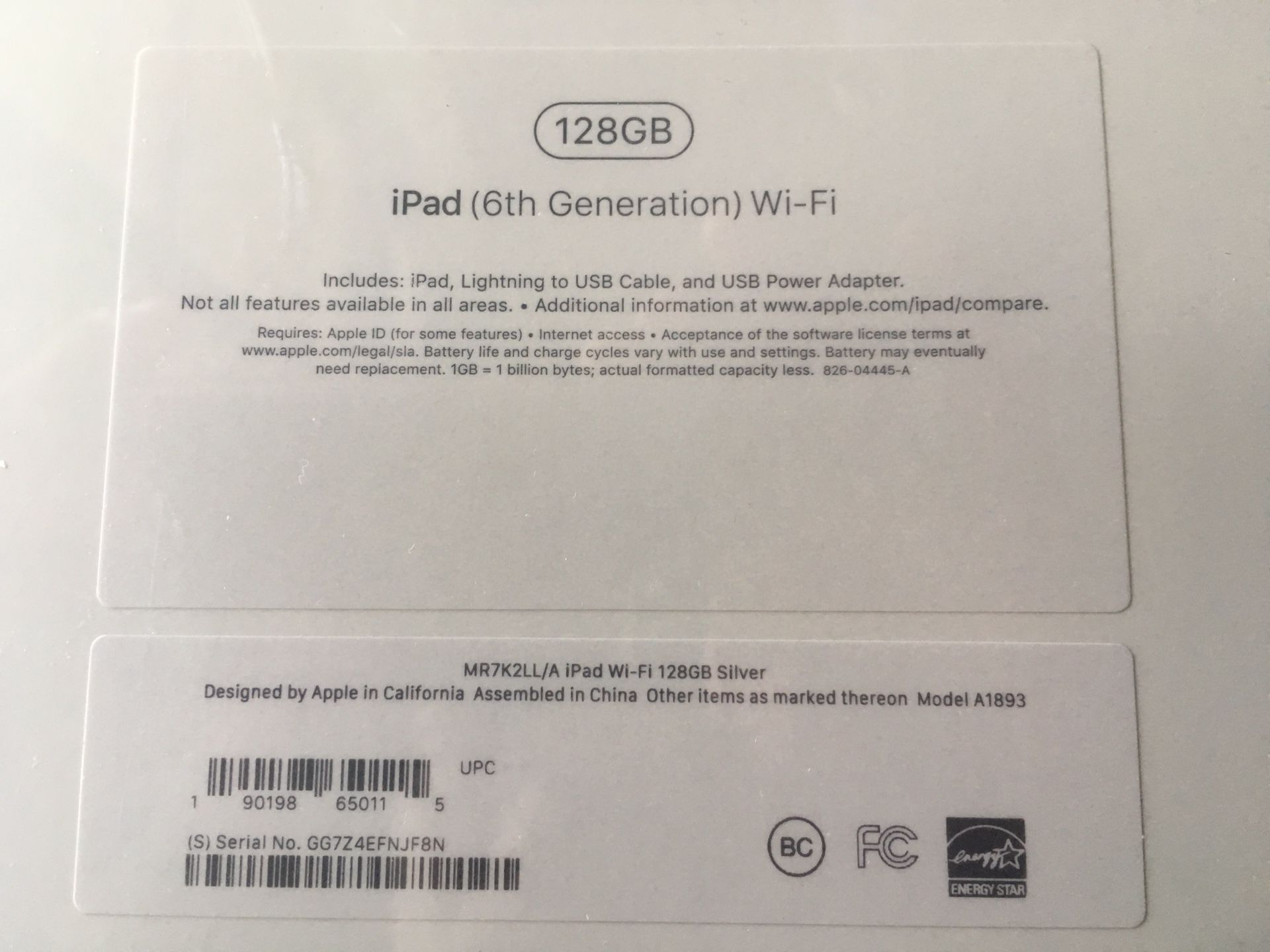 New Sealed Apple - iPad (Latest Model) with Wi-Fi - 128GB - silver