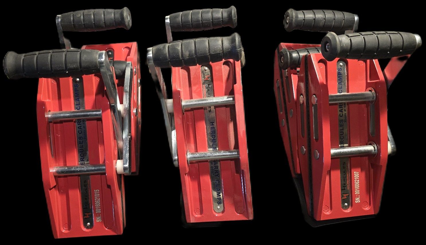 FOR SALE: Three (3) Sets of Hercules Carry Clamps (Six Clamps Total) - NEW, NEVER USED