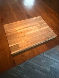 APOPKA Handmade HARDWOOD Cutting Board ACACIA/HEVEA 18x13x1.5 7lbs