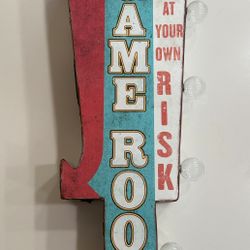 American Art Decor Vintage LED Marquee Wall Decor Game Room- Battery Operated ...