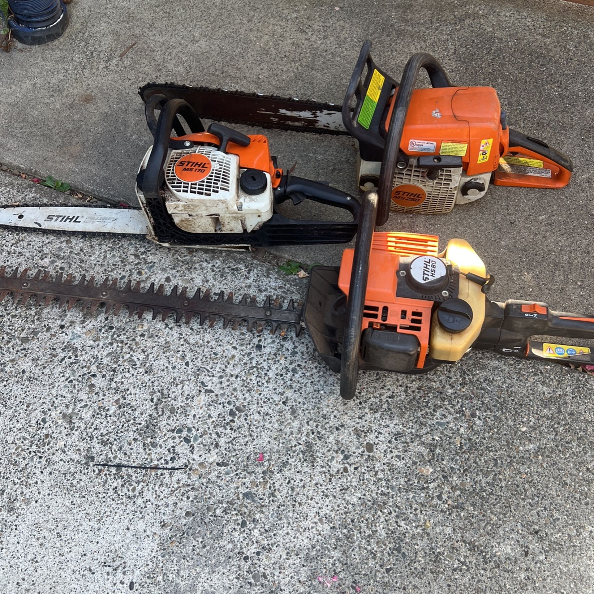 Stihl MS 170. MS 250 And HS80 Used