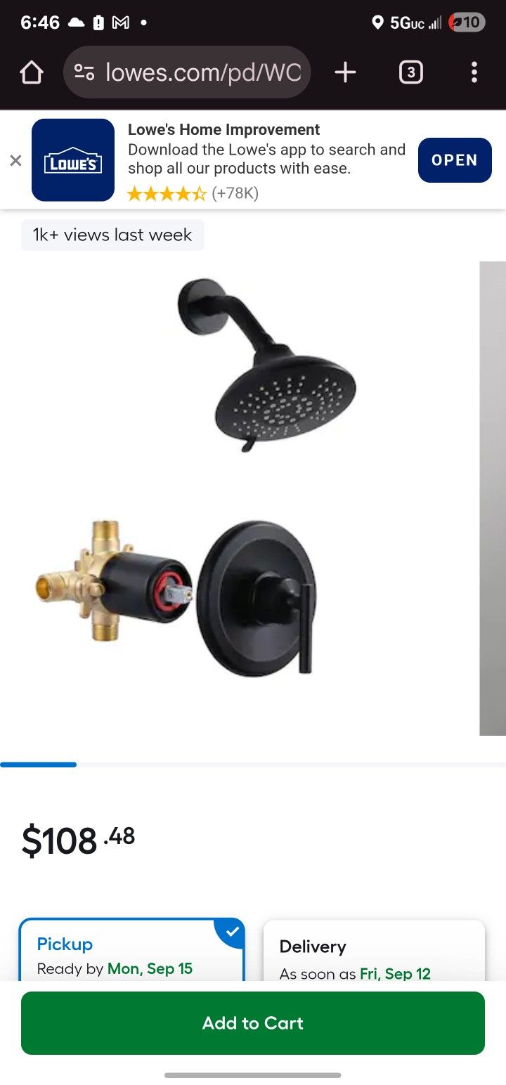 50 $ Shower Faucet Mixer Brand New 