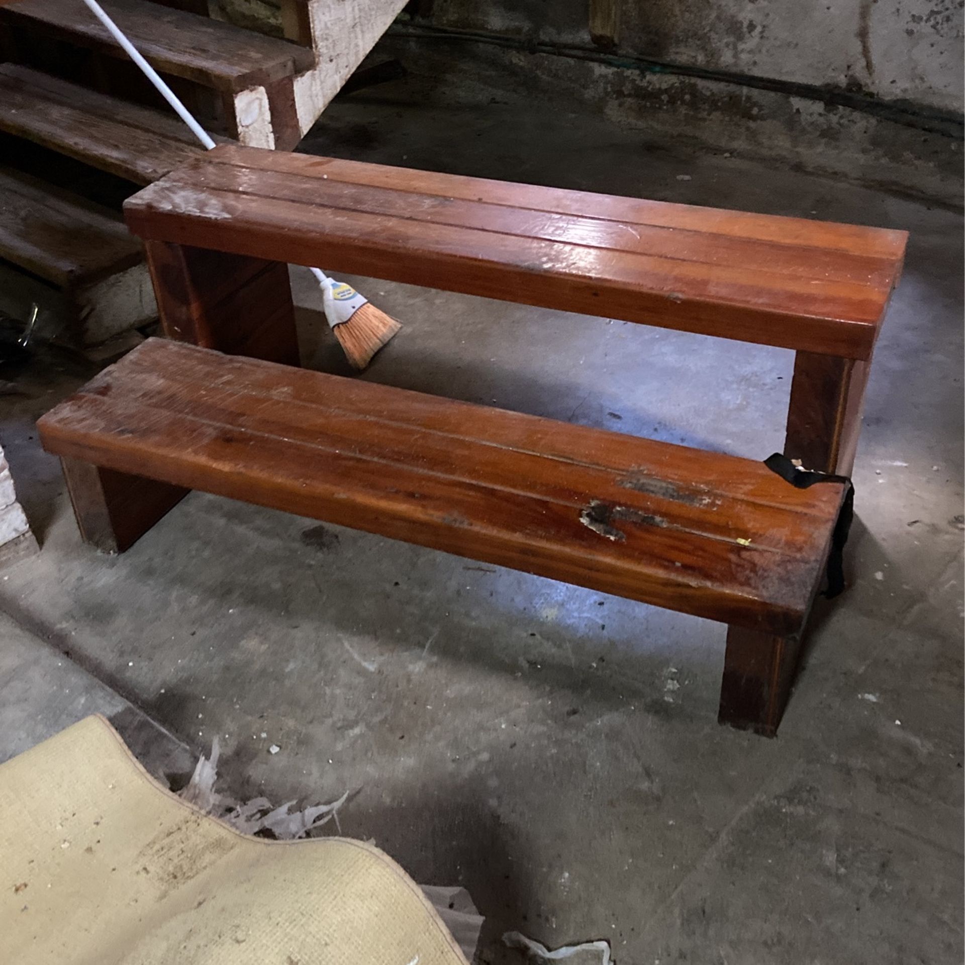 Bamboo Hot Tub Steps