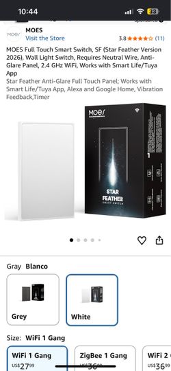 MOES Star Feather WiFi Smart Light Switch