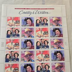 Country And Western Stamps Full Sheet Perfect Condition New