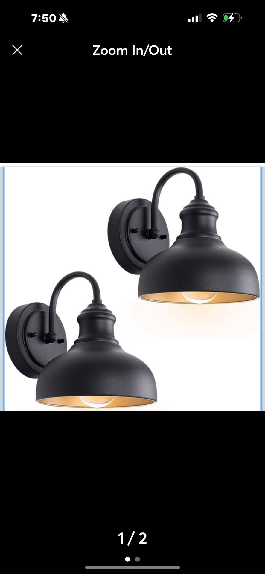 Pack Outdoor Barn Light Fixture 2 pack