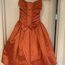 Vintage GunneSax Orange Party Dress