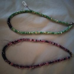 4 Lots Semi-precious Stones NECKLACES Ankors Onyx Jasper Hemitatite Each Sold Separately You Choose One 