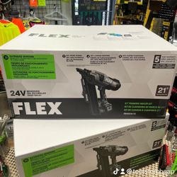 FLEX 24V BRUSHLESS 21 DEGREE FRAMING NAILER KIT. $489  ( Includes Battety & Charger )