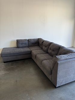 Grey sectional couch