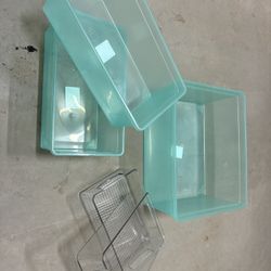 Assorted storage bins