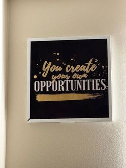 Motivational Quote Wall Art Framed Print