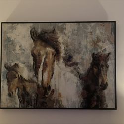 Framed Horse Art - 41x31