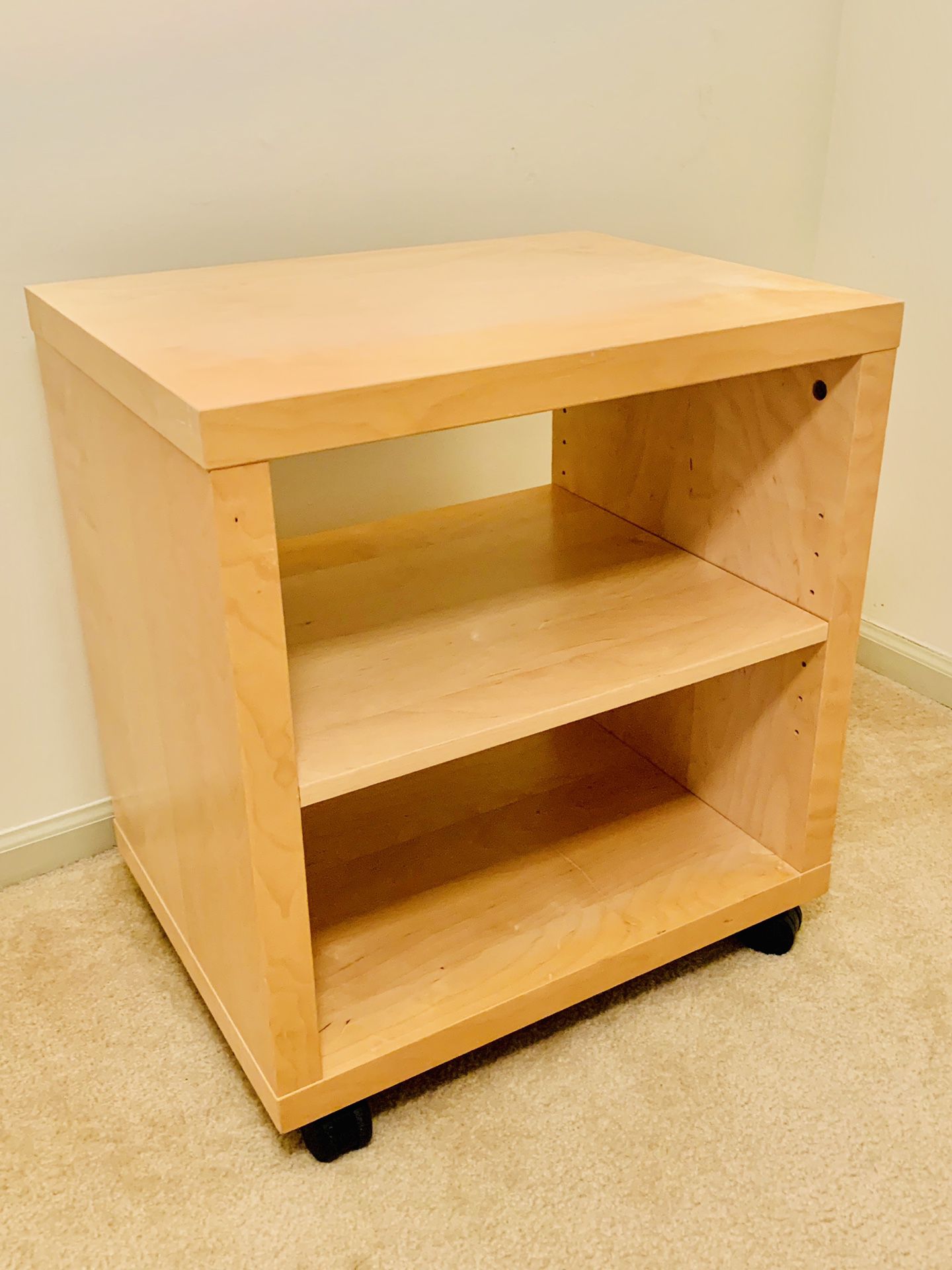 IKEA Oak Wood 4 Wheeled Table, Stand, or Bookcase