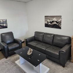 Top Grain Leather Sofa- Brayna 