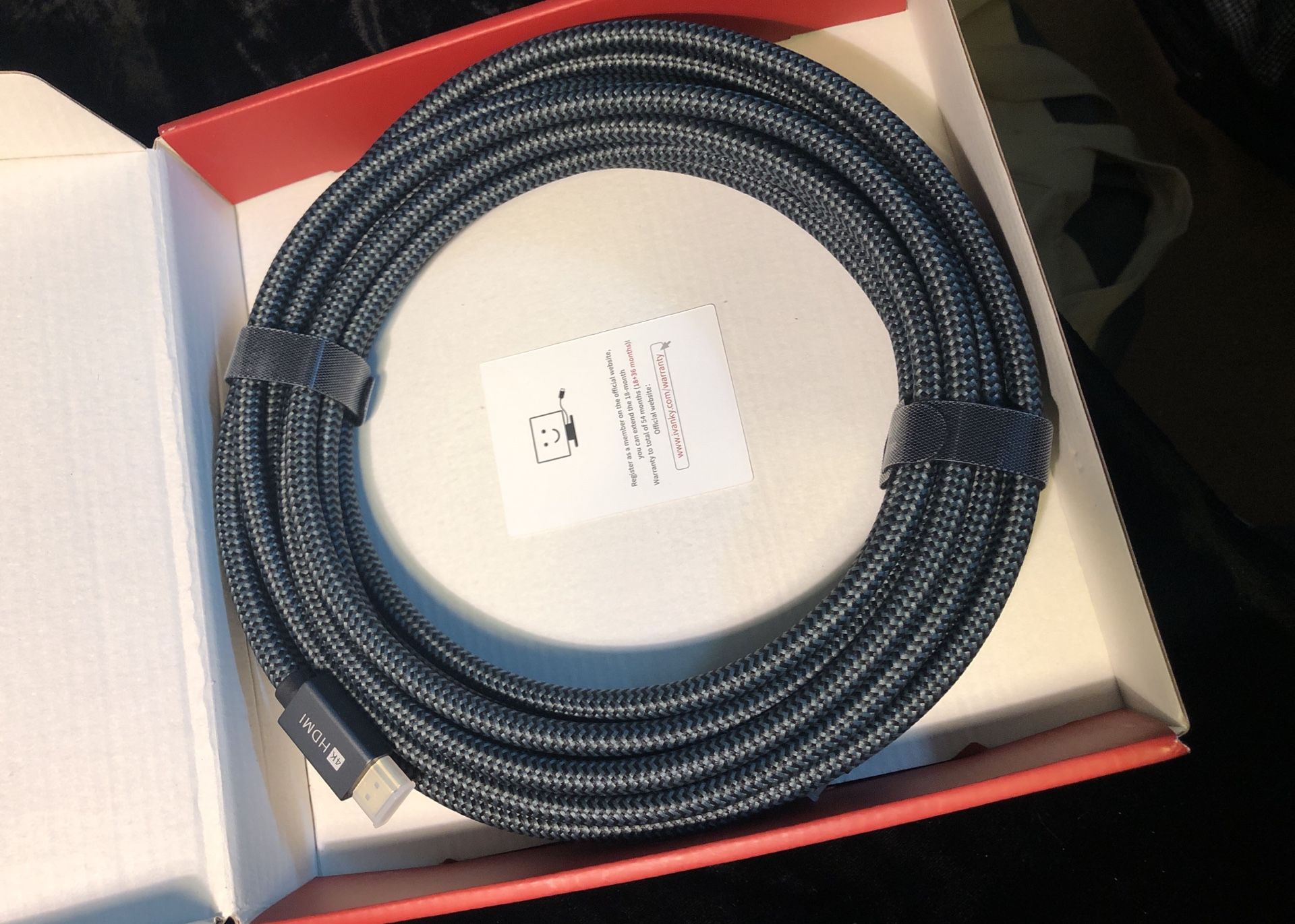 Ivanky 15’ Braided HDMI Cable New