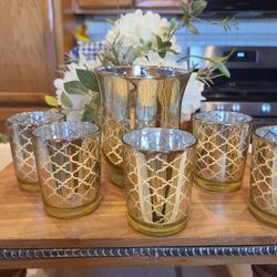 Small Mercury Glass Set