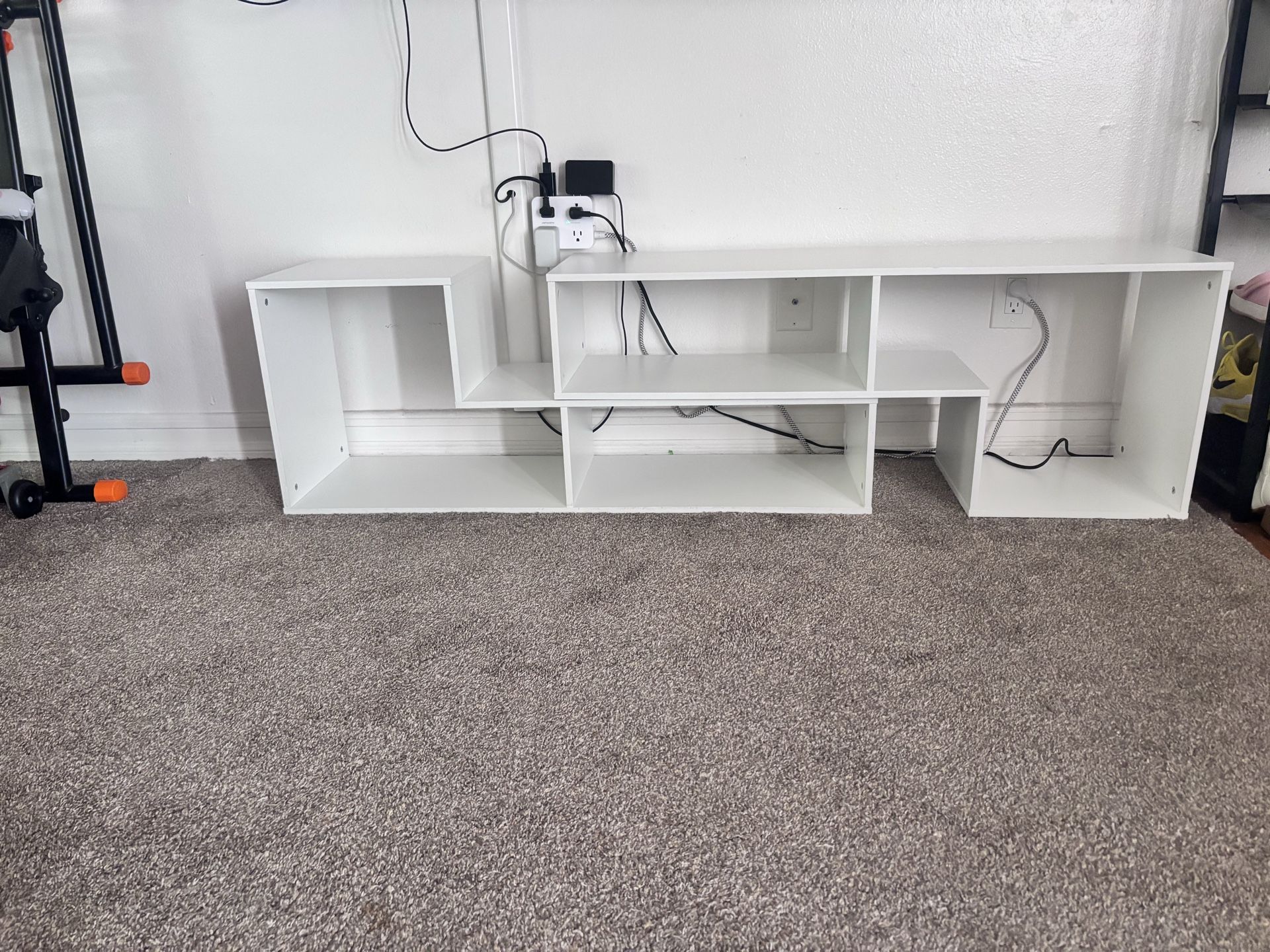 White modern media console