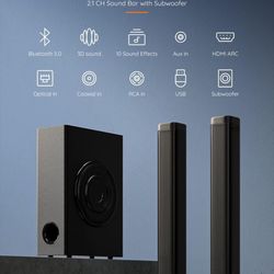 Sound Bars for TV with Subwoofer Bluetooth