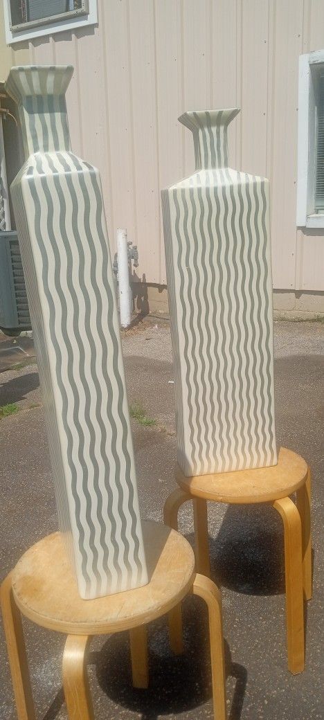 Awesome New Silver Strip Floor Vases Tall And Elegant Vibe