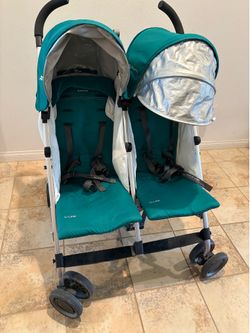 UPPA Baby G Luxe Double Stroller with travel case