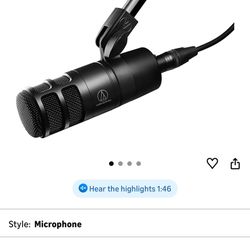 Audio-Technica AT2040 Hypercardioid Dynamic Podcast Microphone