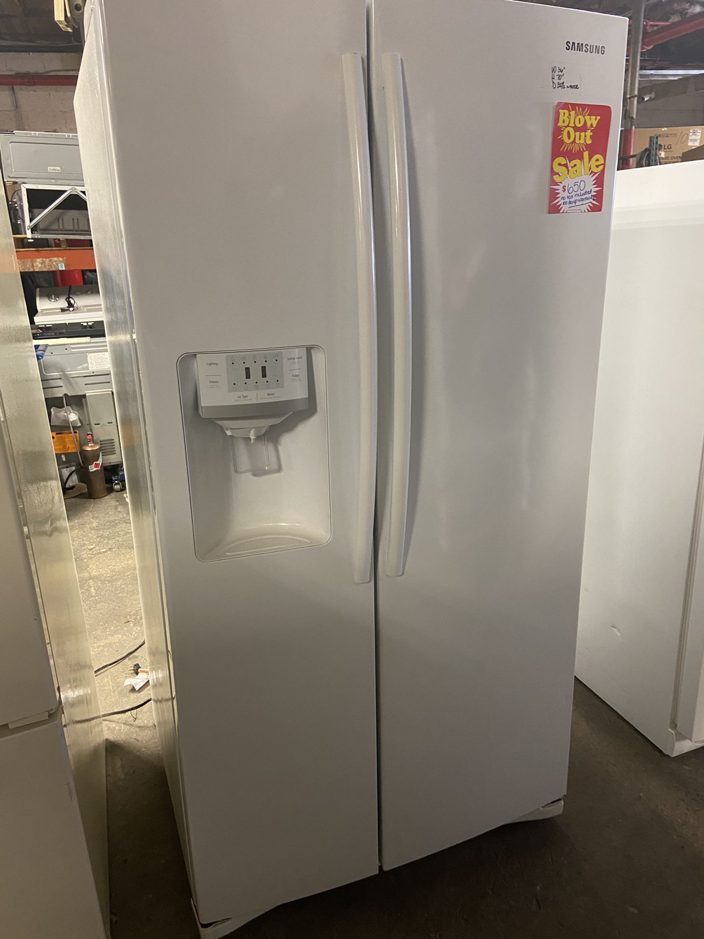 Samsung Side by Side Refrigerator White