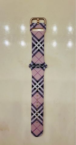 Burberry print silicone apple watchband new
