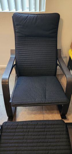 Rocking chair (POÄNG) with foot rest (ikea)