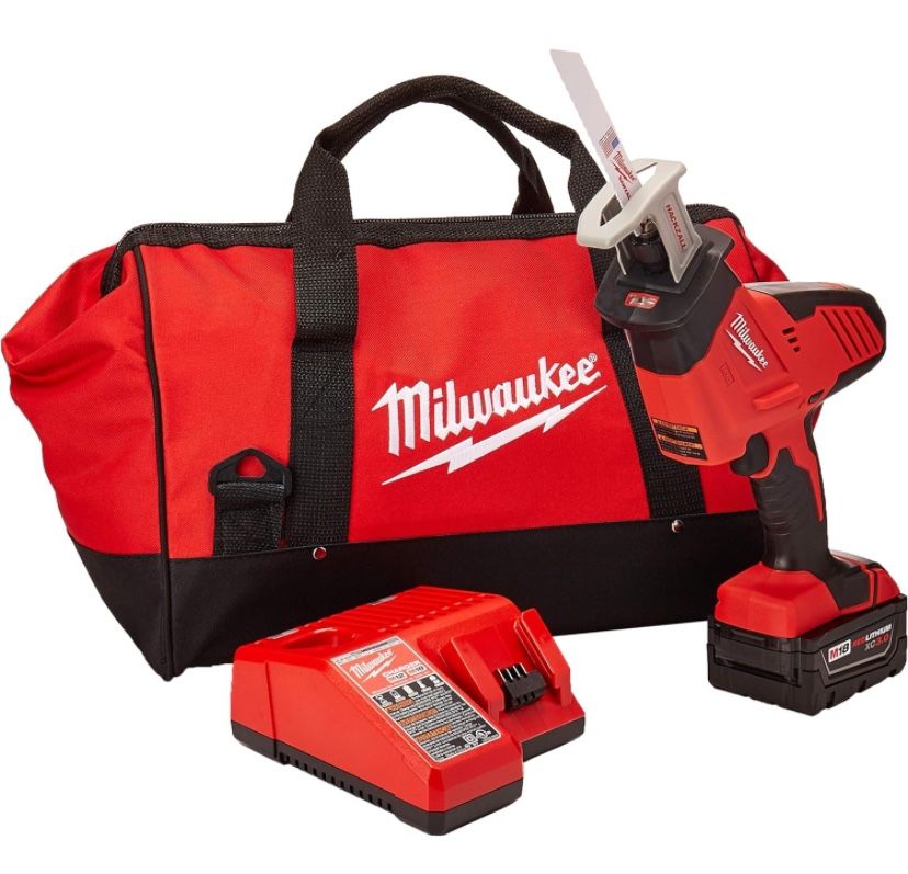 Milwaukee 2625-21 M18 18V Hackzall Cordless One-Handed Reciprocating Saw Kit