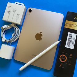 Apple iPad Mini 6th Generation (2021 model / Pink) 64GB with Pink Case, Pen & Accessories 