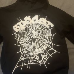 Og Web Black Sp5der Hoodie Size Large