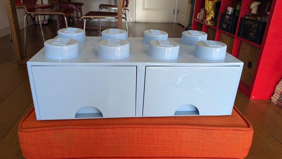 Lego Brick Drawer - Stackable Storage and Décor - Brick 8, Sky Blue