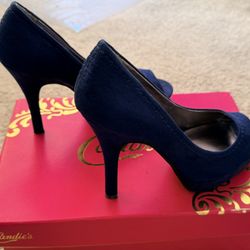Candie’s Royal Blue Suede Platform Pumps