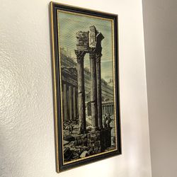 Luigi Rossini Etching Framed Art Print Roman Forum