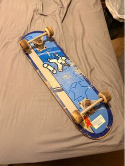World Industries Complete Skateboard – Blue Graphic Deck (Used)