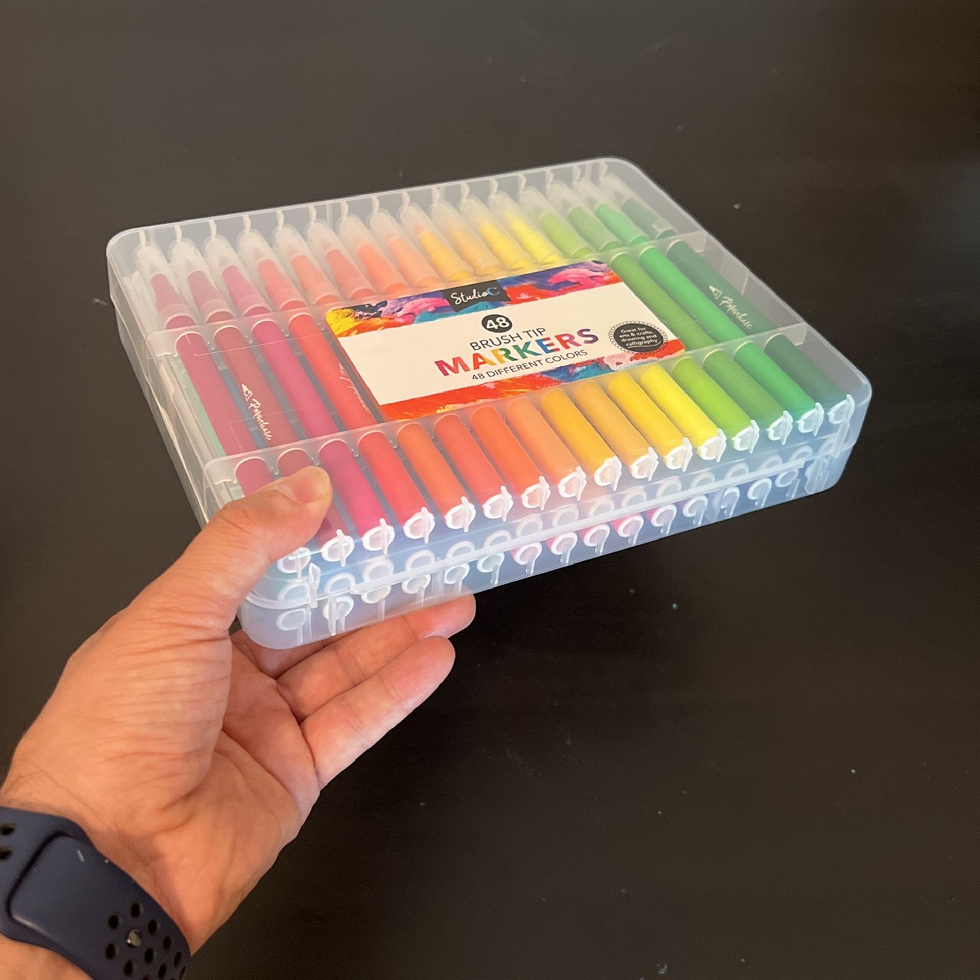 Brush Tip Markers Set – 48 Vibrant Colors