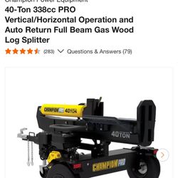 40 Ton Wood Log Splitter 