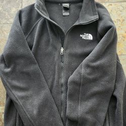 The North Face Black Front Zipper Fleece Size L