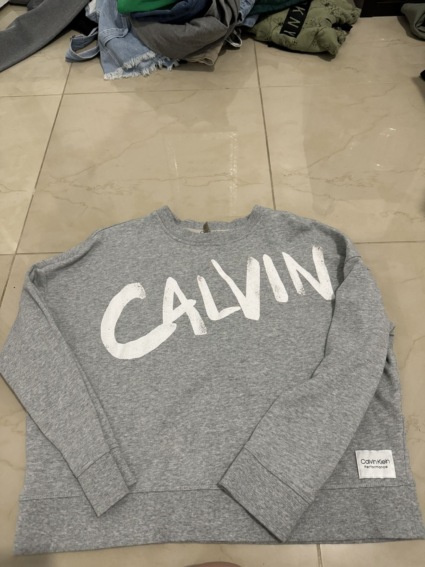 Gray Calvin Klein Sweatshirt 