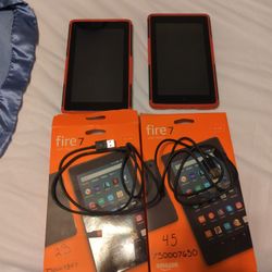 2 Black Fire Tablets W/Alexa