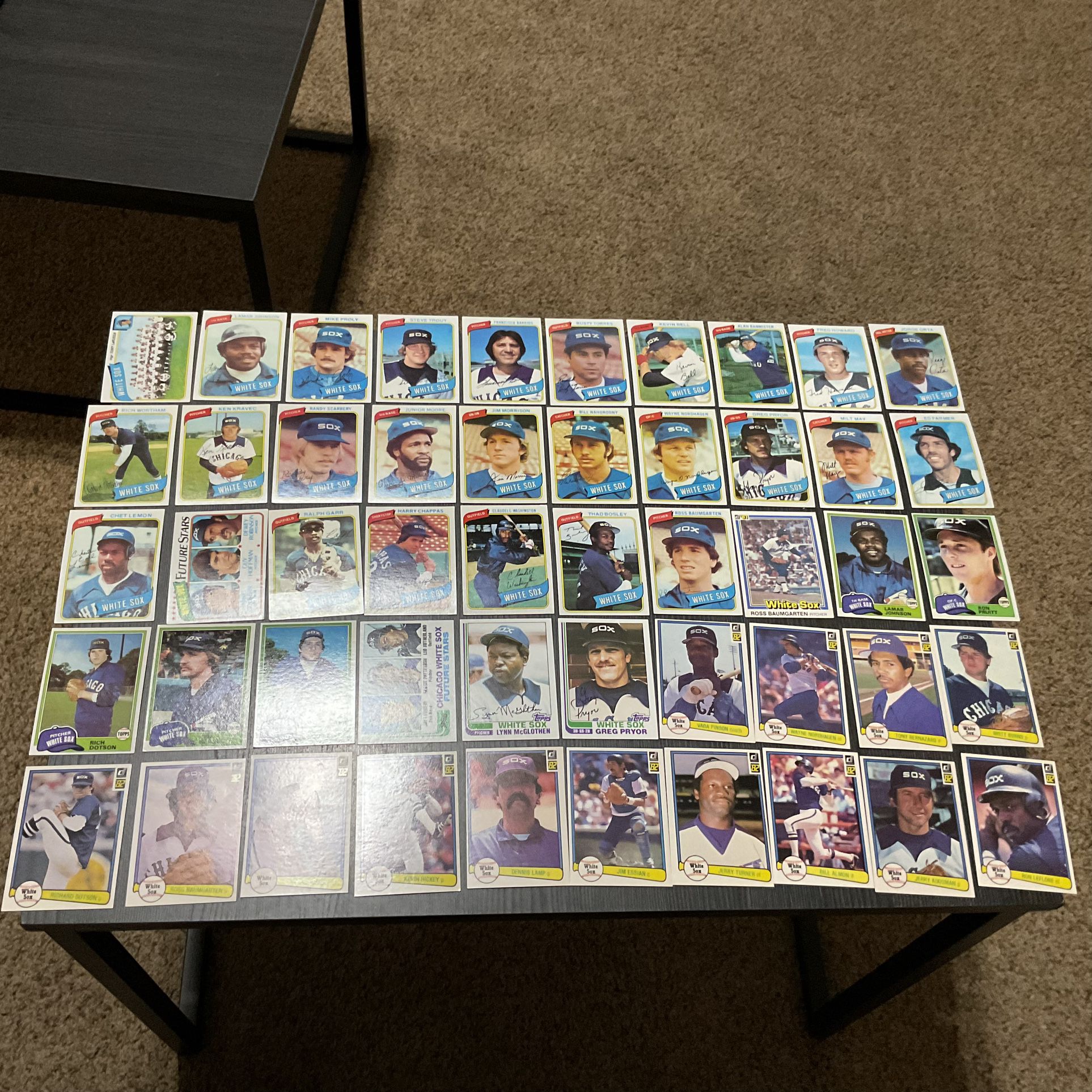 50 Topps Chicago White Sox Baseball Cards 1980 Through 1982