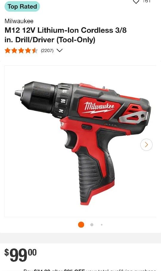 Milwaukee 18v Drill Driver (TOOL ONLY)