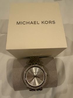 Michael Kors Silver Crystal Bezel Watch